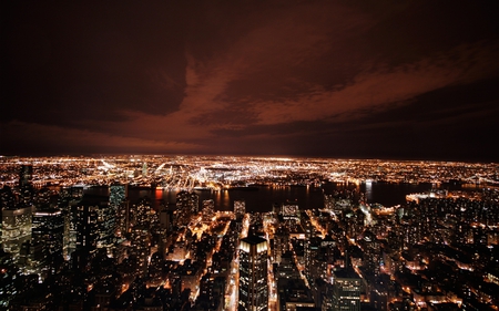 City Lights - skyscrapers, city, night, lights