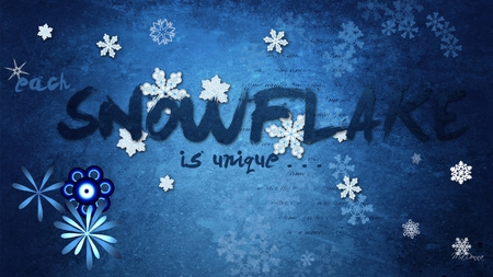 Winter Snowflakes - abstract, winter, snowflakes, blue, snow, firefox persona