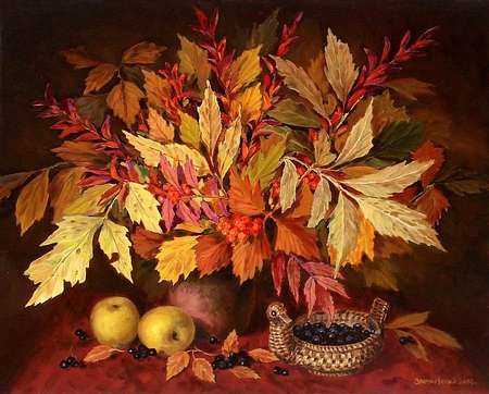 A. Zrazhevsky Autumn Still Life - still life, a zrazhevsky, painting, art, autumn