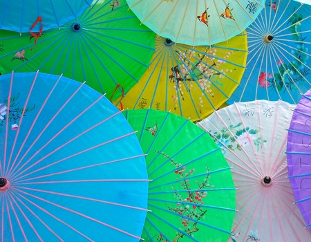 Chinese Umbrellas - colorful, umbrellas, chinese