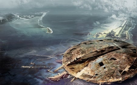 Man made Island - artificial island, man made island, daniel ducio, island, sea