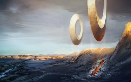 Floating Rings  - flying rings, 2 rings, daniel ducio, rings, floating rings