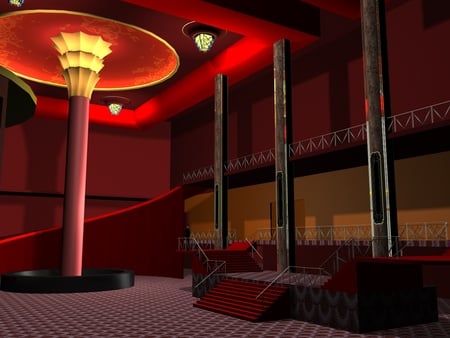 Deco Theatre Lobby - fantasy, art deco, theatre, theaters, lobbies, architecture