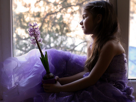 Purple dreams - photography, girl, angel, love, sweet, purple, cute, adorable, dreaming