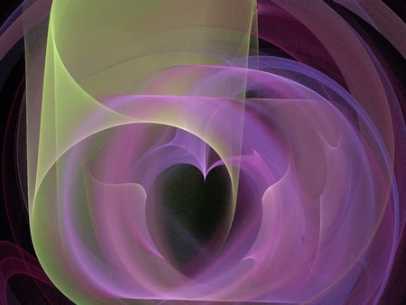 Pink Heaven - fractal, purple, abstract, yellow, pdink