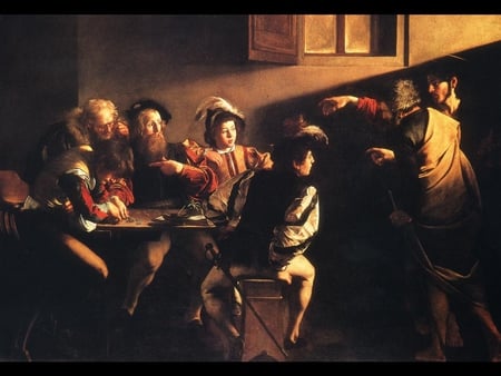 Caravaggio's art - painting, jesus, art, caravaggio, rome, decoration, the calling of st matthew