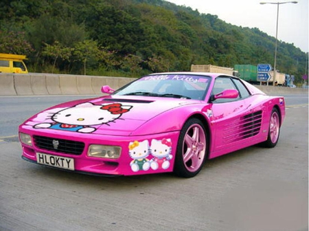 Hot pink Ferrari for hot girls