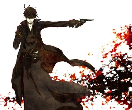 Akutabe - male, akutabe, anime, bullets, yondemasuyo azazel-san, gun, weapon, cool