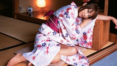 Kaori Ishii - pretty, girl, beautiful, kimono, asian, kaori ishii