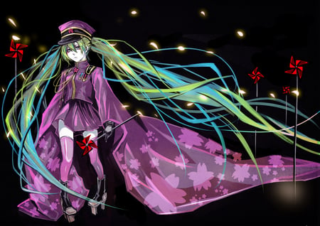 vocaloid - vocaloid, anime, kimono, miku, uniform