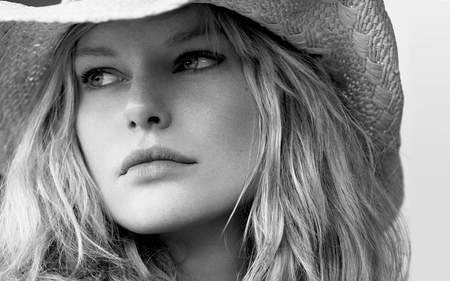 CEST-LAVIE - hat, phtotography, woman, bw, blonde, beauty, face