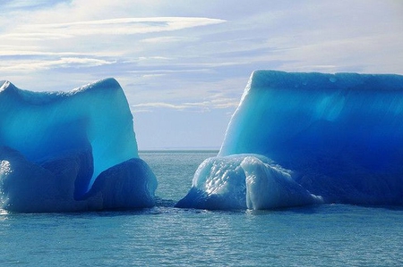 Blue-Icebergs - picture, blue, icebergs, beautiful