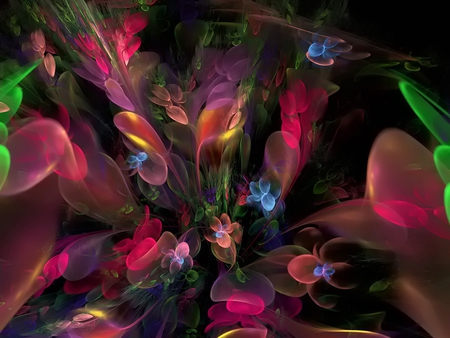 Fractal Flower - abstract, fantasy, butterfly, flower, other