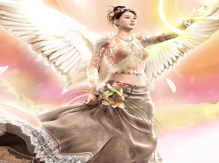 Beautiful Angel - abstract, fantasy, angel, other