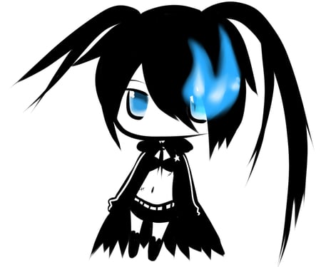 Black Rock Shooter - sexy, girl, chibi, kuroi mato, anime girl, kawai, cool, anime, cute, black rock shooter