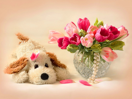 Flowers and toy