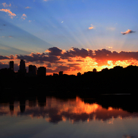 Sun set over Minneapolis