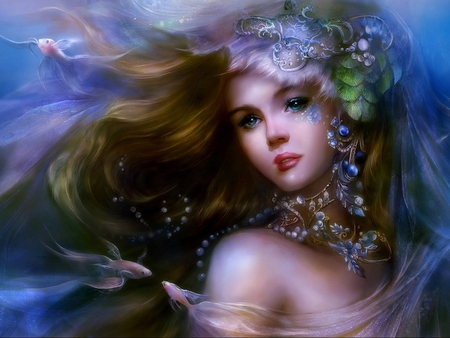 Magic Maiden - pretty, fantasy, water, woman