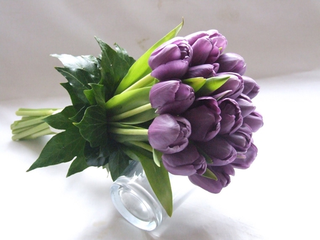 For you, Luiza, with all my love - special, tulips, fashion, bouquet, violet, entertainment, purple, evening, flowers, sister