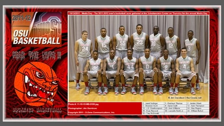 2011-12 MEN'S BASKETBALL TEAM - 2011-12, basketball team, ous, buckeyes