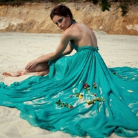 Dress Flowers On Sand