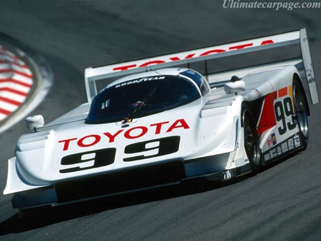 toyota race car - white, red, race modified, black, race track, single seater, mid engine