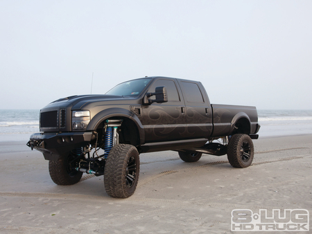 Collaborative Effort - black, lifted, ford, beach