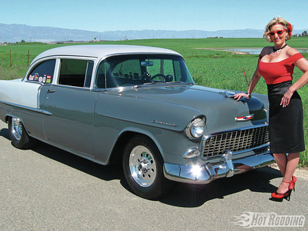 1955_chevy_210 - chevy, outdoors, model, gm