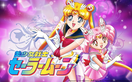 Tsuki ni Kawatte Oshioki Yo - senshi, sailor moon, heart, yellow, blond, sailor mini moon, pink