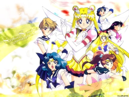 Gaurdian Senshis - senshi, sailor, sailor uranus, sailor moon, jupiter, sailor mecury, sailor neptune, sailor mars, eternal sailor moon, sailor venus