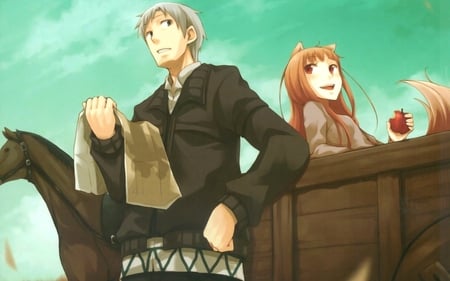 spice and wolf- Lawrence and Holo - wolf, wolves, lawrence, and, holo, spice