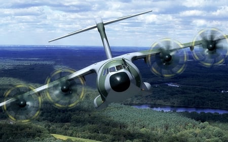 Grizzly Face - plane, a400, transport, military, grizzly, a400m, airbus