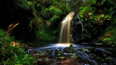 iceys waterfall7 - nature, relaxing, trees, waterfall