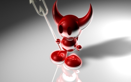 Little Devil - humor, funny, red, devil, weapon, dark