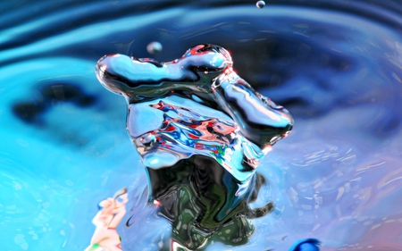 Water Sculpture - abstract, shapes, star, fantasy, sculptures, water, 3d