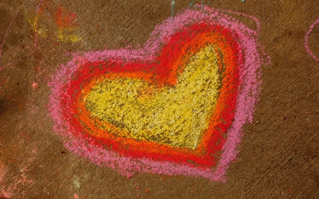 Chalk Heart - pretty, abstract, textures, heart, photography, chalk, cute, love