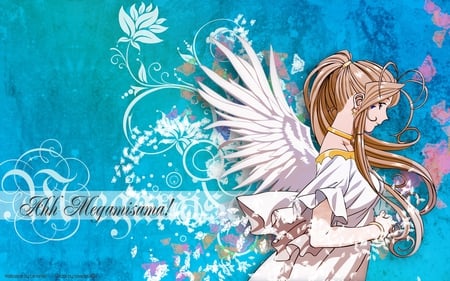 Butterfly Goddess - girl, ah, my, goddess, drawing, painting, butterfly, pretty, anime, cute