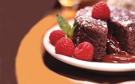 Raspberry and Chocolate Dessert - yummy, dessert, chocolate, raspberry