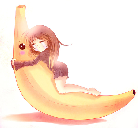 my littel friend - anime, yellow, funny, fruit, banana, nice, cool, sweet