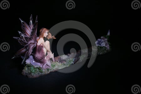 fantasy figurine - red, women, figurine, beautiful, dark, girl, fantasy, lovely, female