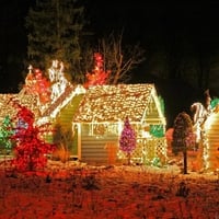 Homes Lite Up For Christmas