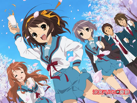 SOS Brigade - the-melancholy-of-haruhi-suzumiya, sos-brigade, kyoto-animation, dta, kyoani, koizumi-itsuki, suzumiya-haruhi-no-yuuutsu, kyon, asahina-mikuru, suzumiya-haruhi, sos-dan, nagato-yuki