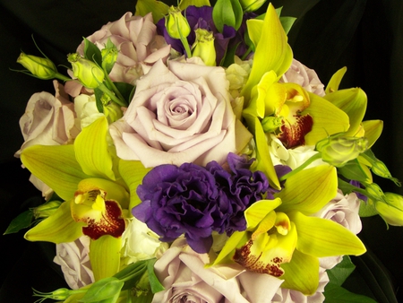 Only for  my true friends ~ â™¥ ~ - love, special, wedding, roses, fashion, bouquet, black, soft colors, violet, entertainment, precious, purple, beautiful, green, flowers, lavender