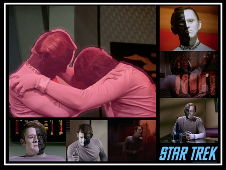 Frank Gorshin as Bele and Lou Antonio as Lokai - trek characters, classic trek, star trek tos, star trek