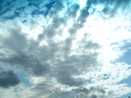 Beautiful sky - bright, cotton, pretty, clouds