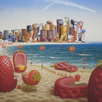 Strawberry beach by Jacek Yerka