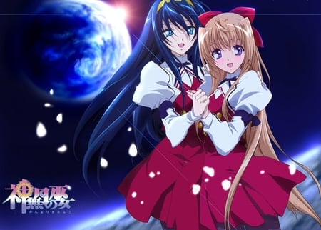 Kannaduki - anime, moon, girls, kannaduki