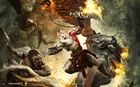 GOD OF WAR Attack by Air - 3, of, 2, war, kratos, god