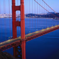 golden gate bridge at night