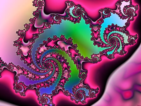 Smooth-Fern (2) - fractal, trippy, druffix, art, abstract, fractals, cool, smooth, freaky, colors, fern